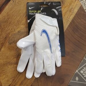 Nike White Vapor JET Football Gloves